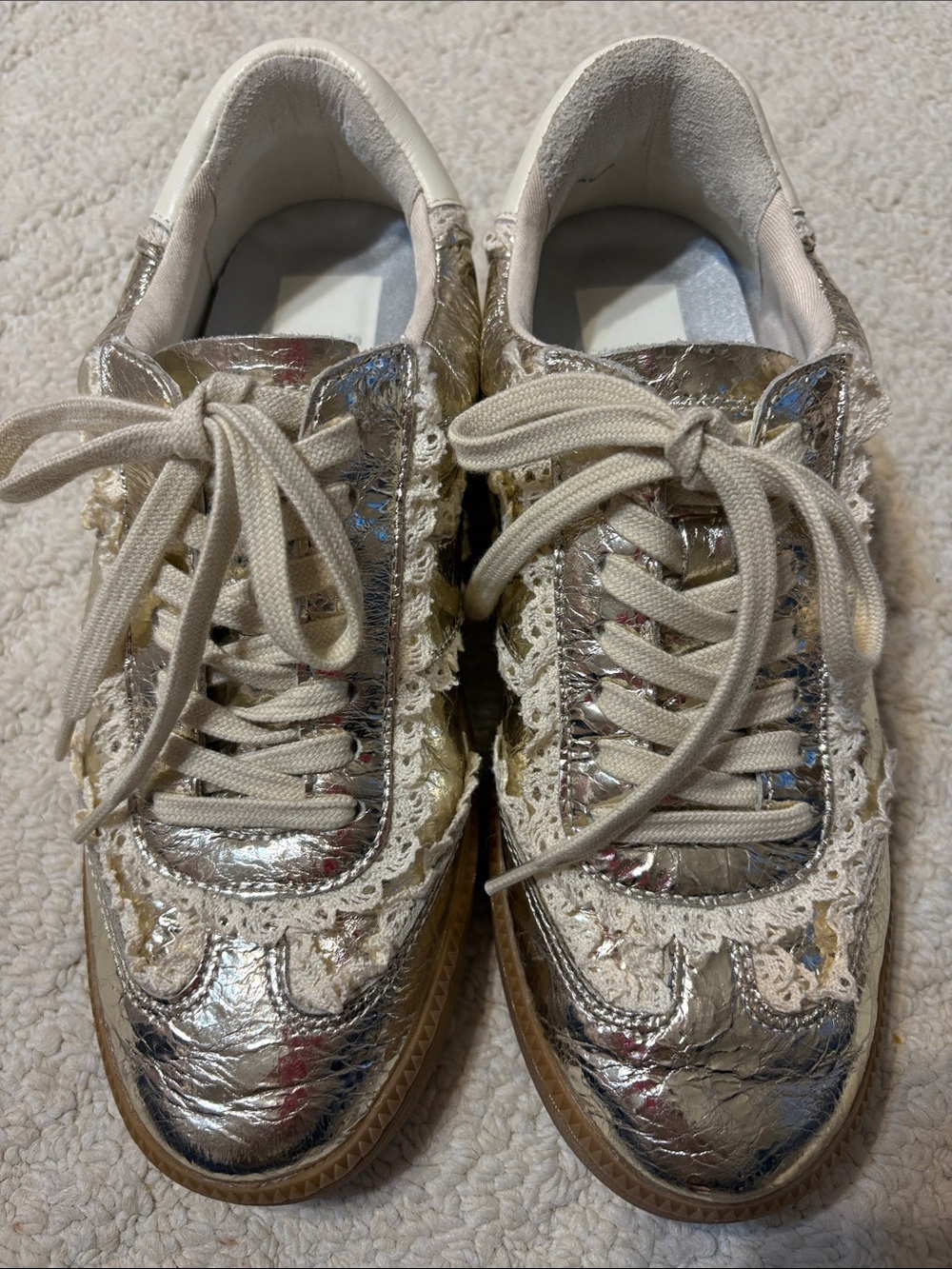 Dolce Vita notice metallic lace sneakers 8.5
